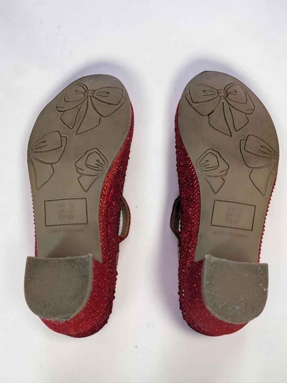 Girls Sparkle Mary Jane Wizard Of Oz Dorothy Inspired Dress Shoes - Red